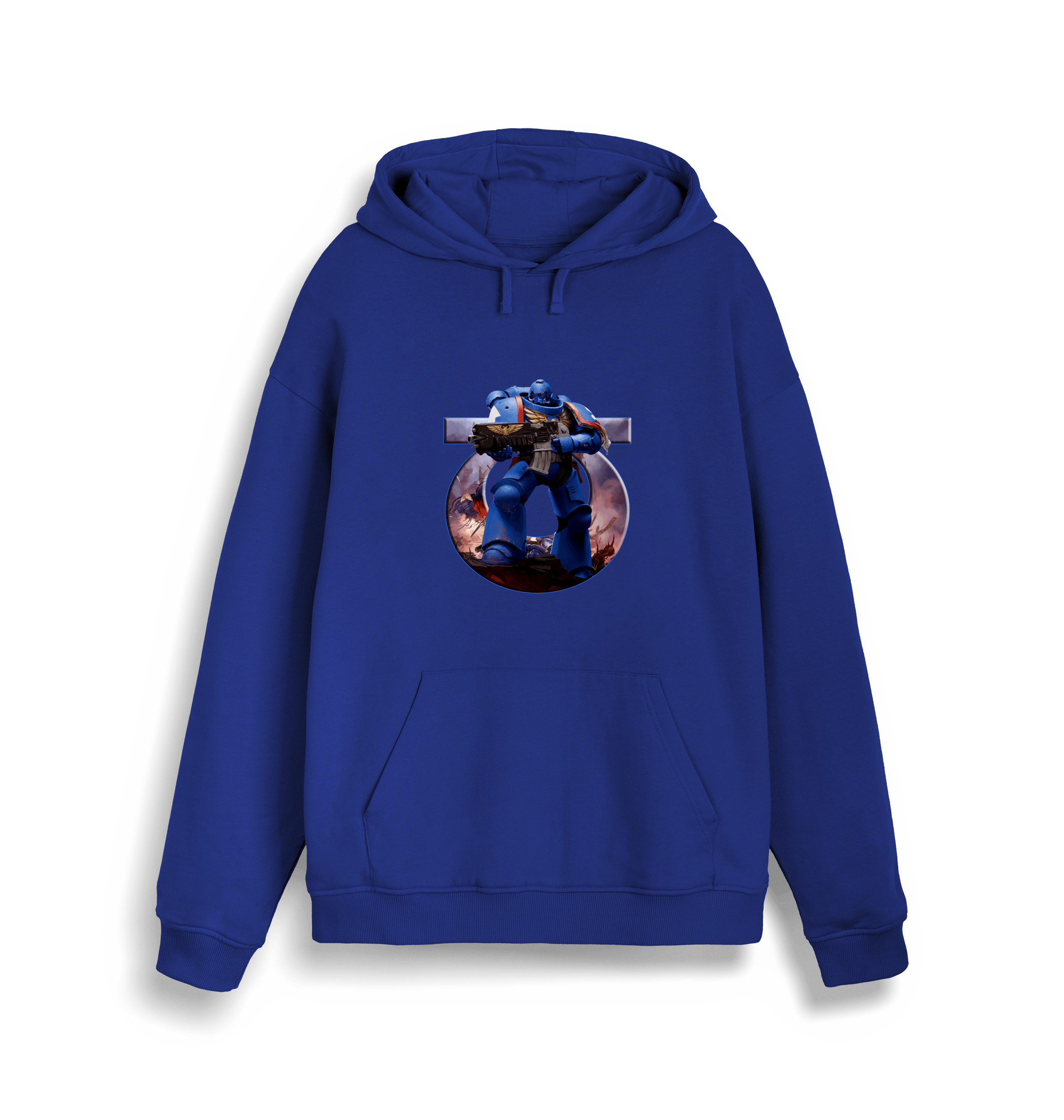 Worker Blue Printed Sweater Front